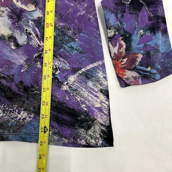 Jess & Jane Shirt Womens 2X Floral Cotton Garden Life - Picture 2 of 5